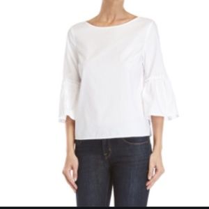 White Vineyard Vines Bell Hooped Long Sleeve Shirt